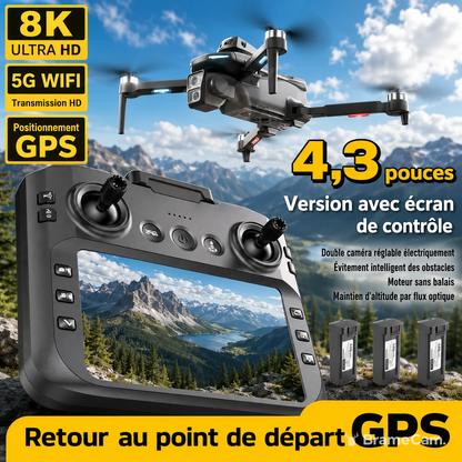 GPS Drohne WLAN FPV – 5,6-Zoll-Display & 3 Akkus