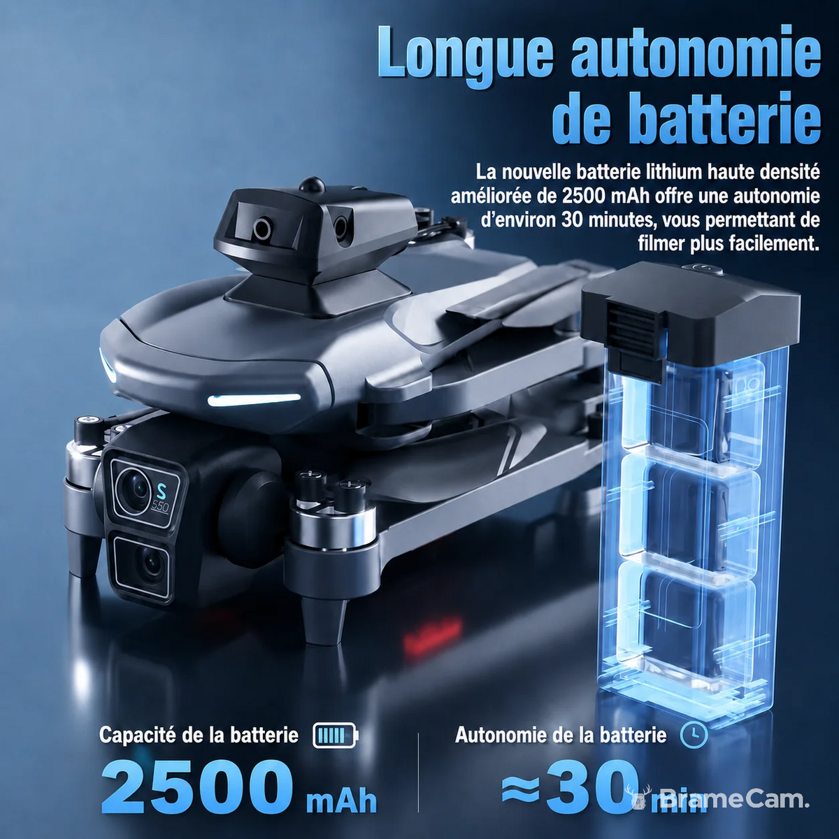 GPS Drohne WLAN FPV – 5,6-Zoll-Display & 3 Akkus