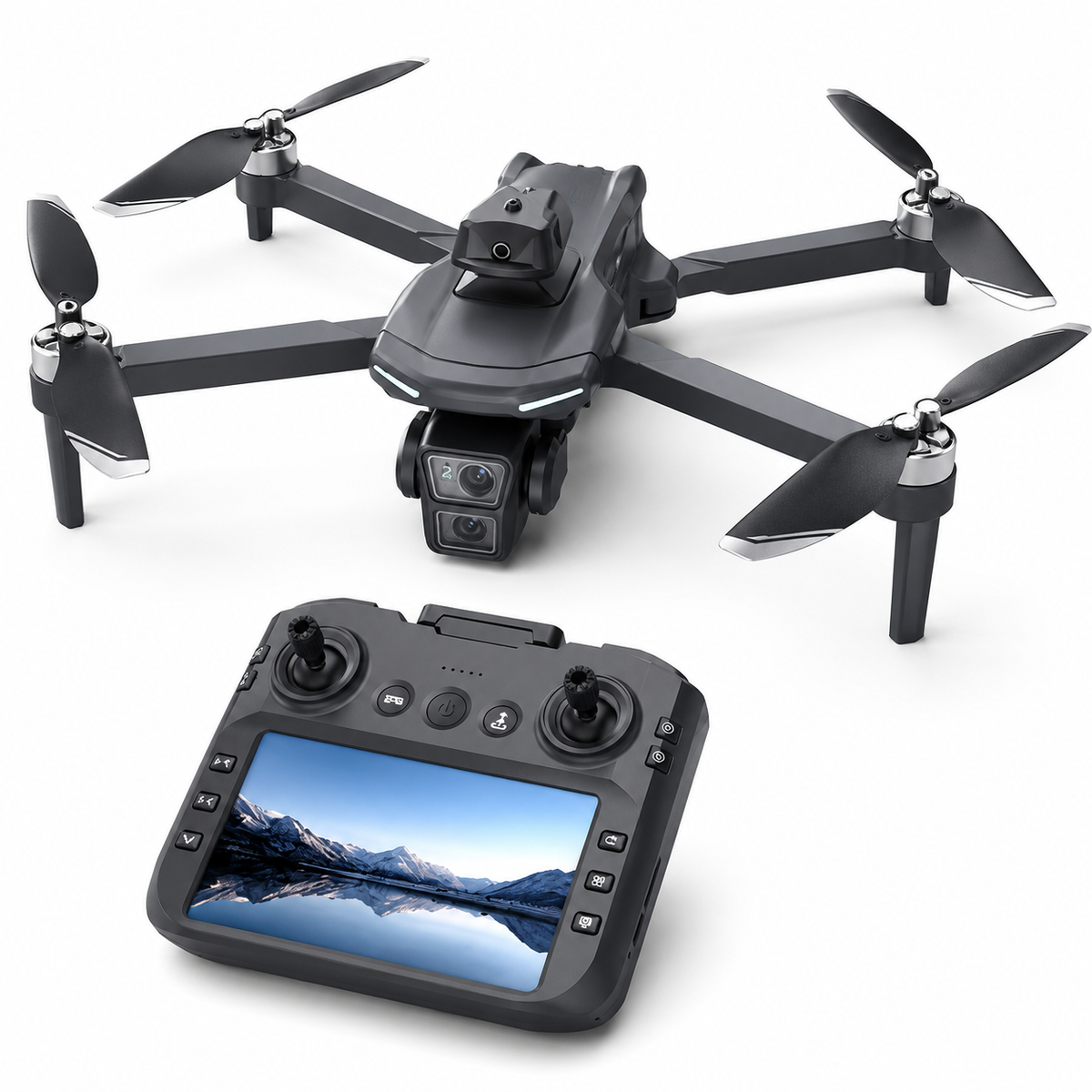GPS Drohne WLAN FPV – 5,6-Zoll-Display & 3 Akkus – Nachtrevier