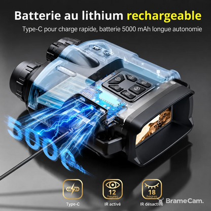 Nachtsicht-Fernglas 4K – 12 Stunden Laufzeit, 5000 mAh