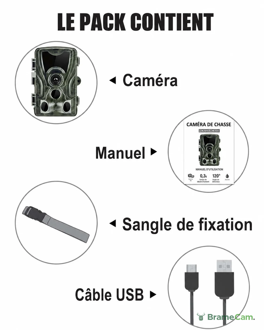 Wildkamera 20 MP mit LCD-Display – Infrarot-Nachtsicht 36 LED, Zeitstempel