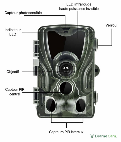 Wildkamera 20 MP mit LCD-Display – Infrarot-Nachtsicht 36 LED, Zeitstempel