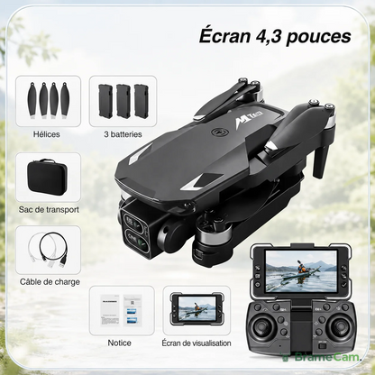 Faltbare Drohne WLAN FPV – integriertes Display & 3 Akkus