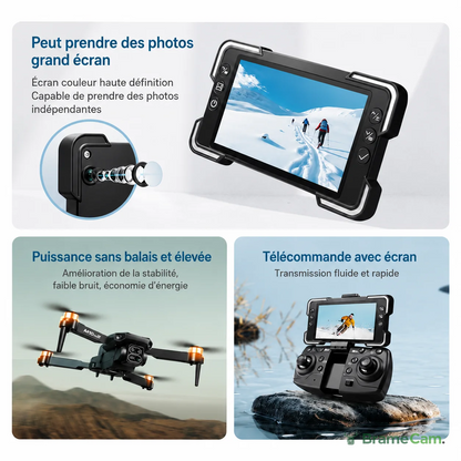 Faltbare Drohne WLAN FPV – integriertes Display & 3 Akkus