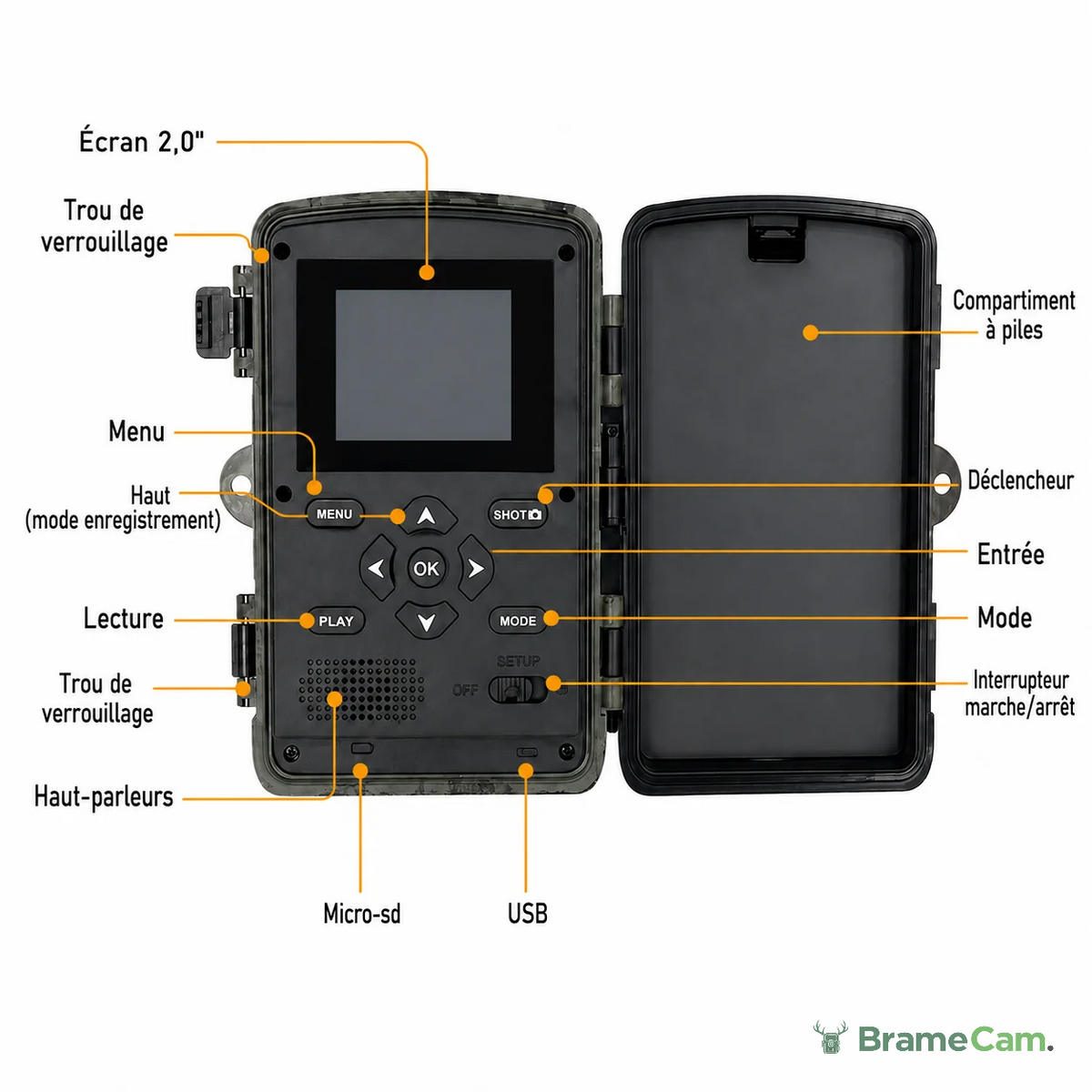 WLAN Wildkamera 32 MP Full HD – Bilder aufs Smartphone vor Ort, Nachtsicht 46 LED