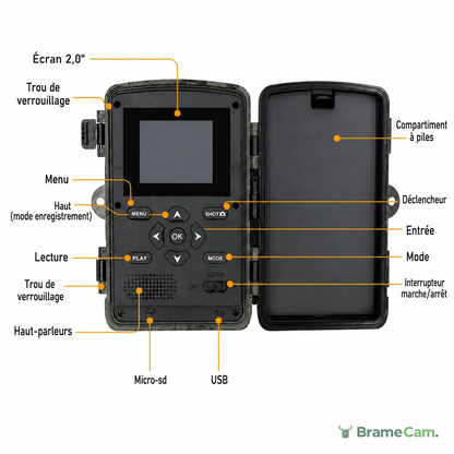 WLAN Wildkamera 32 MP Full HD – Bilder aufs Smartphone vor Ort, Nachtsicht 46 LED
